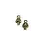 Charm ciupercuta, finisaj bronz, 14x7 mm (cod 9-163)