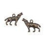 Charm lup, finisaj cupru antichizat, 25x18 mm (cod 9-171)
