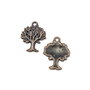 Charm copac, finisaj cupru antichizat, 21x17 mm (cod 9-173)