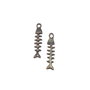 Charm schelet peste, finisaj cupru antichizat, 24x5 mm (cod 9-175)