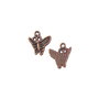 Charm fluture, finisaj cupru antichizat, 15x14 mm (cod 9-176)