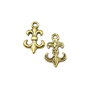 Charm fleur de lis, auriu antichizat, 22x14 mm (cod 9-186)