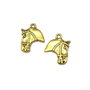 Charm cal, auriu antichizat, 21x18 mm (cod 9-187)