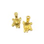 Charm broscuta testoasa, auriu, 22x17 mm (cod 9-190)