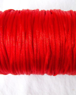 SNUR SINTETIC SATINAT ROSU - 2,5 MM ( 1ML )