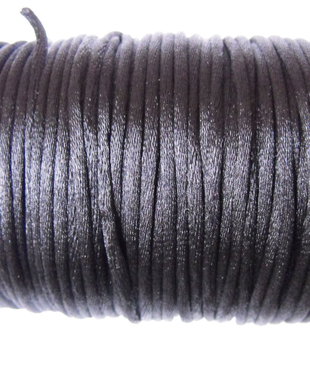 SNUR SINTETIC SATINAT NEGRU - 2,5 MM ( 1ML )