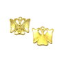 Charm fluture, finisaj auriu, 17x19 mm (cod 9-196)