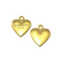 Charm inima, finisaj auriu, 20x18 mm (cod 9-197)
