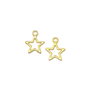 Charm stea, finisaj auriu, 15x12 mm (cod 9-198)