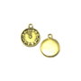 Charm ceas, finisaj auriu antichizat, 16x13 mm (cod 9-206)