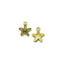 Charm floare, finisaj auriu antichizat, 13x11 mm (cod 9-207)