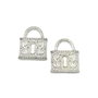 Charm lacat, finisaj argintiu, 19x15 mm (cod 9-209)