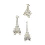 Charm turn Eiffel, finisaj argintiu, 24x9 mm (cod 9-212)