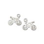 Charm bicicleta, finisaj argintiu, 17x15 mm (cod 9-213)