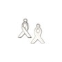 Charm funda, finisaj argintiu, 14x10 mm (cod 9-214)