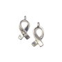 Charm funda, finisaj argintiu, 18x9 mm (cod 9-215)