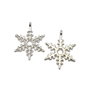 Charm fulg de zapada, finisaj argintiu, 24x18 mm (cod 9-217)