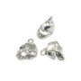 Charm casca, finisaj argintiu, 16x13 mm (cod 9-219)