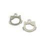Charm Hello Kitty, finisaj argintiu antichizat, 16x16 mm (cod 9-223)