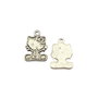 Charm Hello Kitty, finisaj argintiu antichizat, 18x12 mm (cod 9-224)