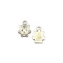 Charm Hello Kitty, finisaj argintiu antichizat, 12x9 mm (cod 9-226)