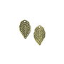 Charm frunza, finisaj bronz, 17x10 mm (cod 9-228)