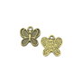 Charm fluture, finisaj bronz, 14x14 mm (cod 9-230)