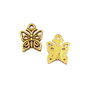 Charm fluture, finisaj auriu antichizat, 17x13 mm (cod 9-235)