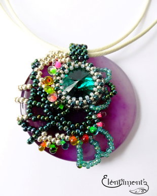 Gradina salbatica - pandantiv cu Swarovski