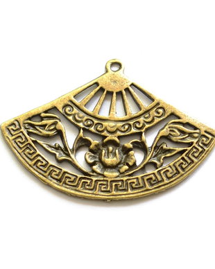 I202 Charms bronz evantai 26x37mm