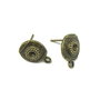 Tortite cercei tip tija, finisaj bronz, 16,5x13 mm (cod 4-26)