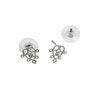 Tortite cercei tip tija, otel chirurgical placat cu argint, 12x12 mm  (cod 4-32)