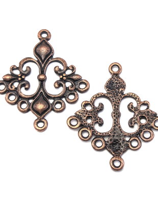 Chandelier finisaj cupru antichizat, 35x31 mm (cod 5-64)
