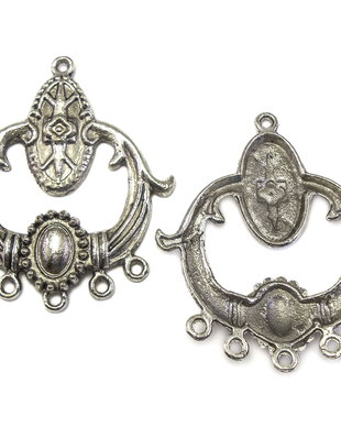 Chandelier finisaj argintiu antichizat, 43x37,5 mm (cod 5-66)