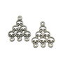 Chandelier finisaj argintiu antichizat, 23x19 mm (cod 5-73)