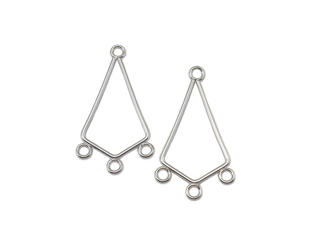 Chandelier placat cu argint, 34x20 mm (cod 5-77)