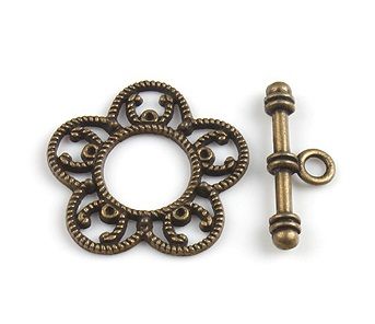 Inchizatoare toggle bronz, 25 mm