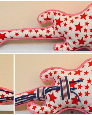 Perna in forma de chitara, guitar pillow, perna chitara