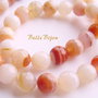 Agate fatetate nude - maron aprox 8 mm