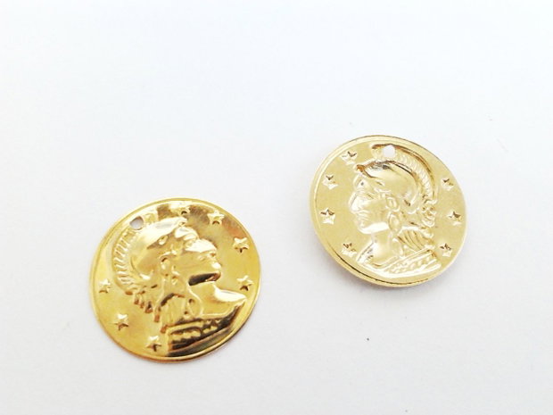 2b Charm placat aur ''Antique coin '' 15mm