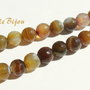 Agate fatetate maron-canepiu 6 mm