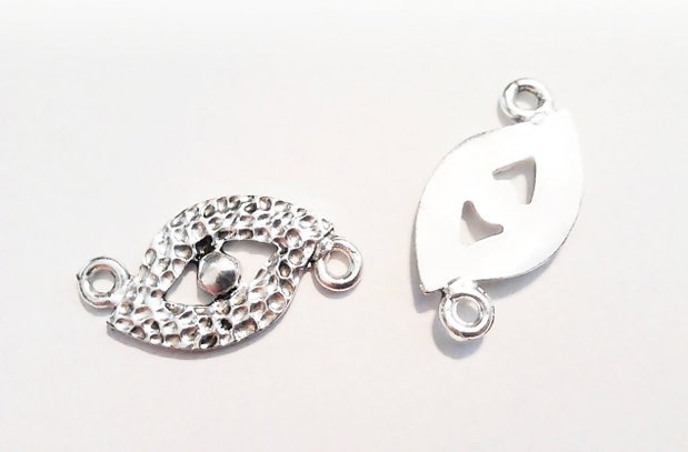 1b Link placat argint '' Ochi '' 14 x 22mm