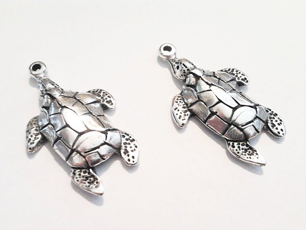 1b Pandantiv placat argint ''Turtle '' 25 X 43mm
