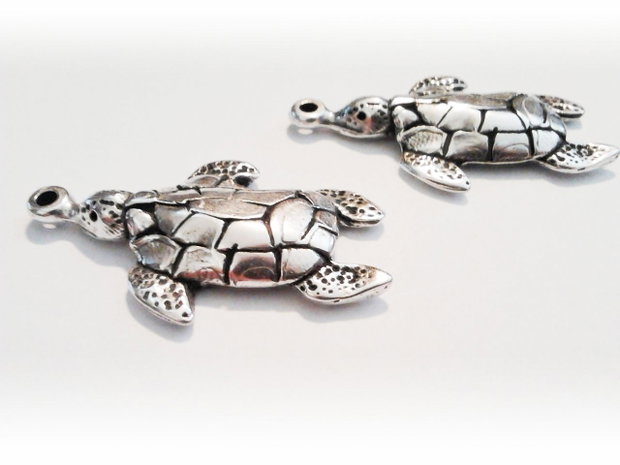 1b Pandantiv placat argint ''Turtle '' 25 X 43mm