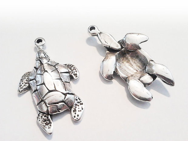 1b Pandantiv placat argint ''Turtle '' 25 X 43mm