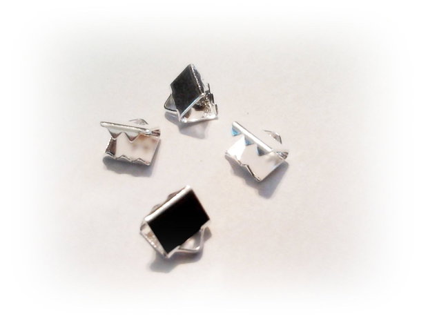 10bTerminatie coliere , bratari placata argint 6 x 5mm