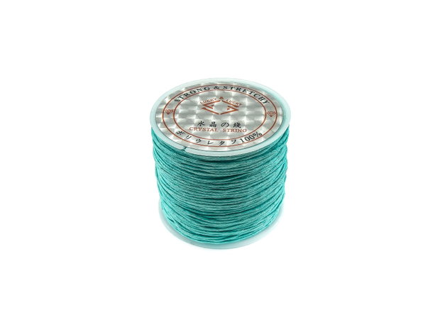 Snur bumbac cerat turcoaz, 1 mm – 1 m (cod 17-45)