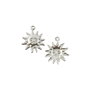 Charm soare, placat cu argint, 14x12 mm (cod 9-238)
