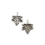 Charm frunza, finisaj argintiu antichizat, 17x13 mm (cod 9-239)