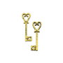 Charm cheie, finisaj auriu antichizat, 25x8 mm (cod 9-240)
